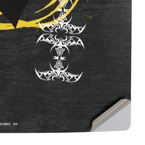 DC Comics Batman Dark Knight Logo Yellow & Black PS5 Console Skin