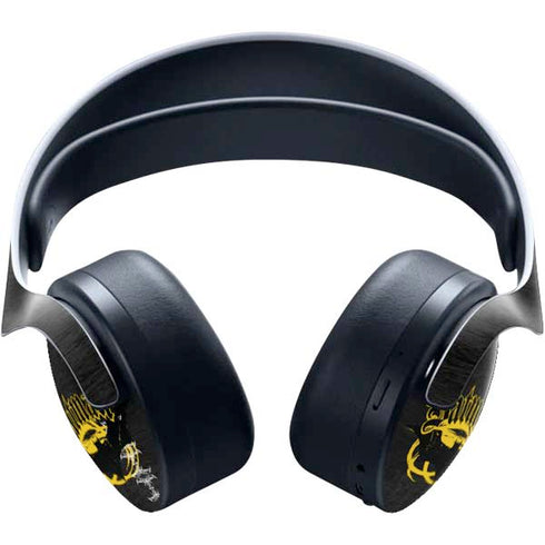 DC Comics Batman Dark Knight Logo Yellow & Black PULSE 3D Wireless Headset for PS5 Skin