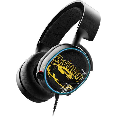 DC Comics Batman Dark Knight Logo Yellow & Black SteelSeries Arctis 3 Skin
