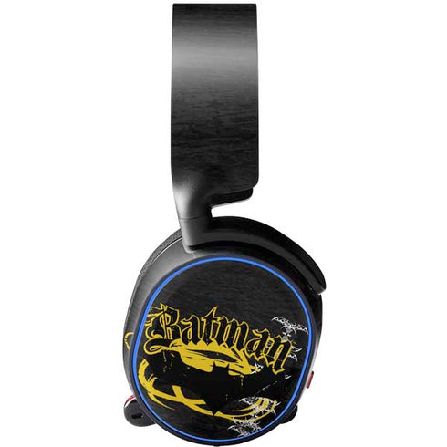 DC Comics Batman Dark Knight Logo Yellow & Black SteelSeries Arctis 5 Skin