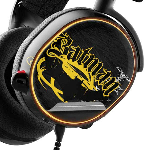 DC Comics Batman Dark Knight Logo Yellow & Black SteelSeries Arctis 5 Skin