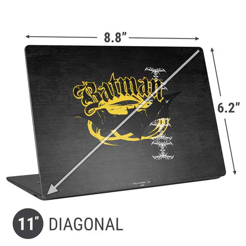 DC Comics Batman Dark Knight Logo Yellow & Black Universal Laptop 11in (8.8 x 6.2in) Skin