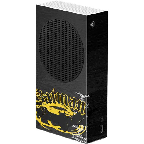 DC Comics Batman Dark Knight Logo Yellow & Black Xbox Series S Console Skin