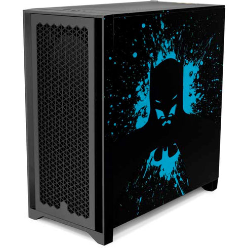 DC Comics Batman Blue Splash character shape Corsair 4000D Tempered Glass Mid-Tower ATX Case Skin