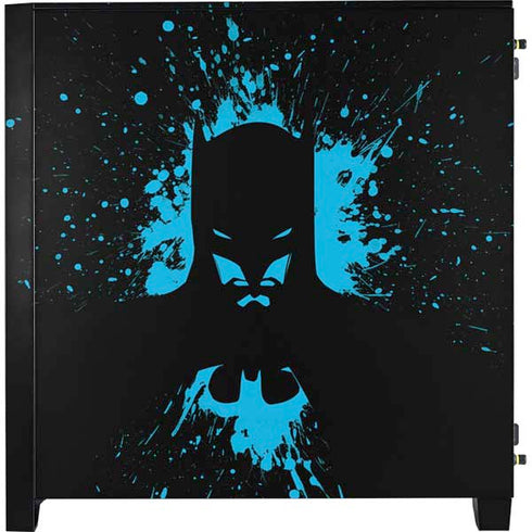 DC Comics Batman Blue Splash character shape Corsair 4000D Tempered Glass Mid-Tower ATX Case Skin