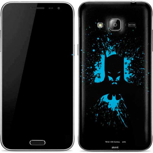 DC Comics Batman Blue Splash character shape Galaxy J3 Skin