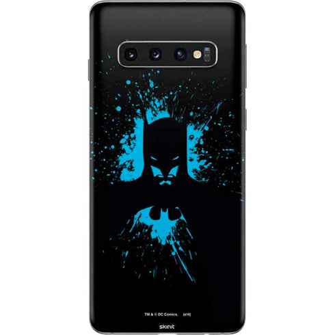 DC Comics Batman Blue Splash character shape Galaxy S10 Skin