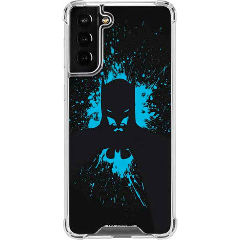 DC Comics Batman Blue Splash character shape Galaxy S21 FE Clear Case