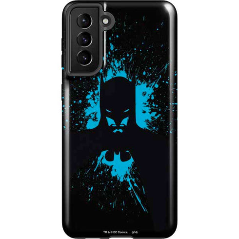 DC Comics Batman Blue Splash character shape Galaxy S21 Plus 5G Pro Case