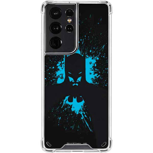 DC Comics Batman Blue Splash character shape Galaxy S21 Ultra 5G Clear Case
