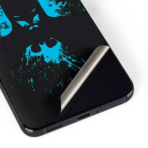 DC Comics Batman Blue Splash character shape Galaxy S22 Skin