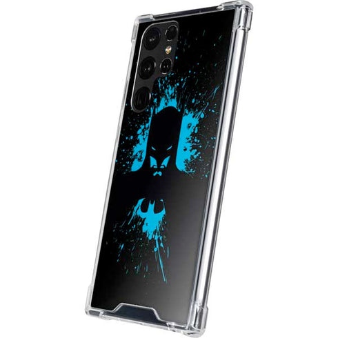 DC Comics Batman Blue Splash character shape Galaxy S22 Ultra Clear Case