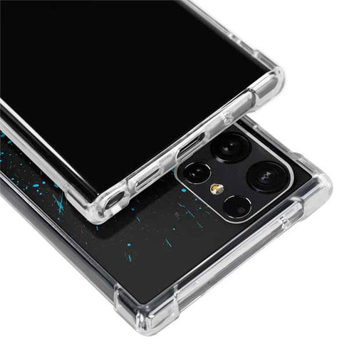 DC Comics Batman Blue Splash character shape Galaxy S22 Ultra Clear Case