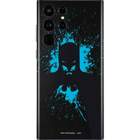DC Comics Batman Blue Splash character shape Galaxy S22 Ultra Skin