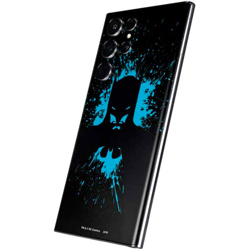 DC Comics Batman Blue Splash character shape Galaxy S22 Ultra Skin