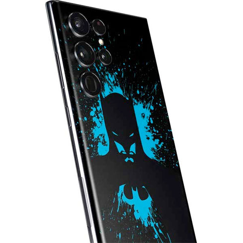 DC Comics Batman Blue Splash character shape Galaxy S22 Ultra Skin