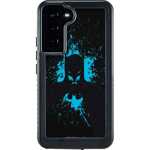 DC Comics Batman Blue Splash character shape Galaxy S23 Plus Waterproof Case