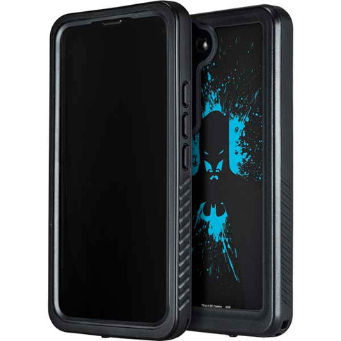 DC Comics Batman Blue Splash character shape Galaxy S23 Plus Waterproof Case