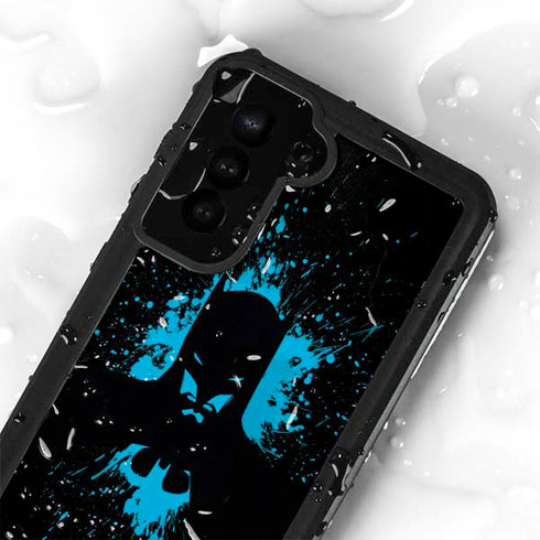 DC Comics Batman Blue Splash character shape Galaxy S23 Waterproof Case