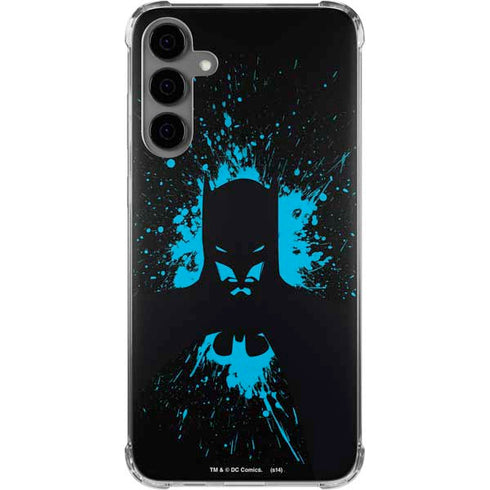 DC Comics Batman Blue Splash character shape Galaxy S24 Plus Clear Case