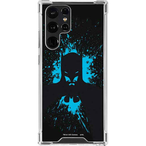 DC Comics Batman Blue Splash character shape Galaxy S24 Ultra Clear Case