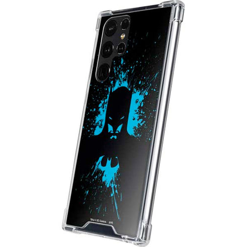 DC Comics Batman Blue Splash character shape Galaxy S24 Ultra Clear Case