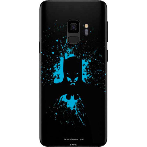 DC Comics Batman Blue Splash character shape Galaxy S9 Skin