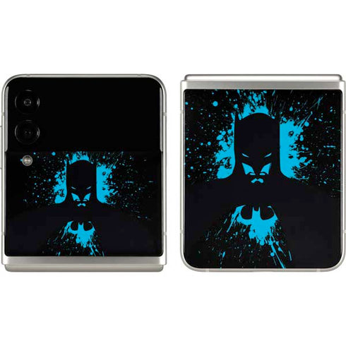 DC Comics Batman Blue Splash character shape Galaxy Z Flip3 5G Skin