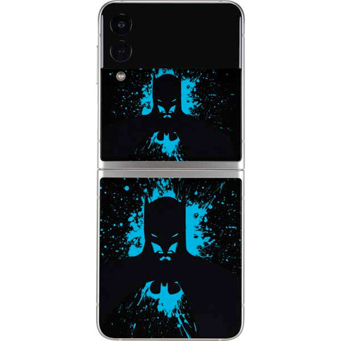DC Comics Batman Blue Splash character shape Galaxy Z Flip4 5G Skin