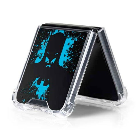 DC Comics Batman Blue Splash character shape Galaxy Z Flip5 5G Clear Case