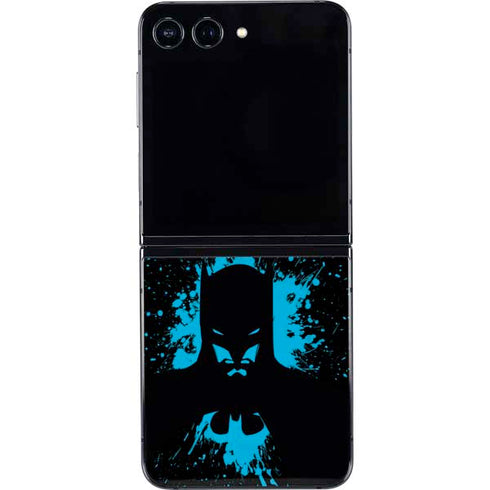 DC Comics Batman Blue Splash character shape Galaxy Z Flip5 5G Skin