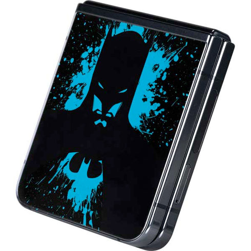 DC Comics Batman Blue Splash character shape Galaxy Z Flip5 5G Skin