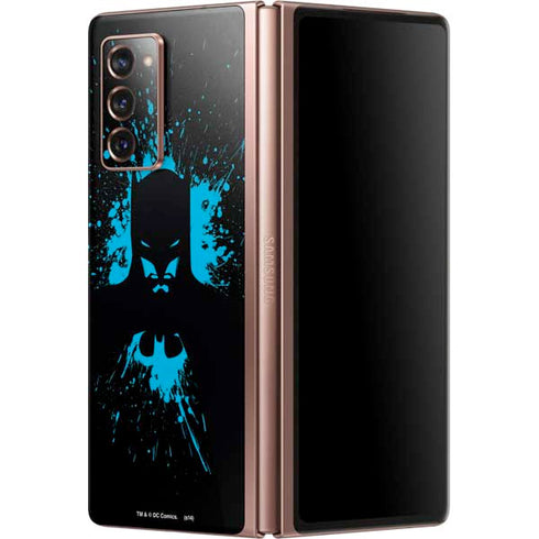DC Comics Batman Blue Splash character shape Galaxy Z Fold2 5G Skin
