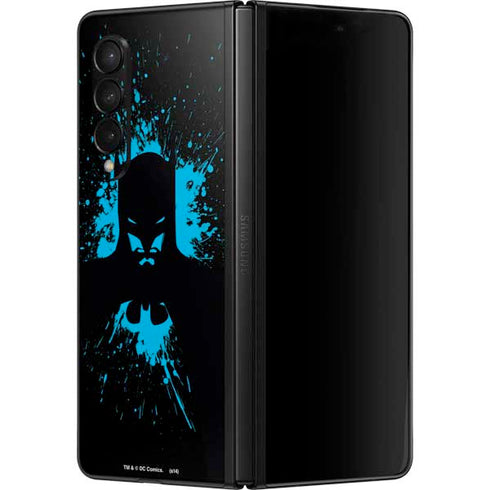 DC Comics Batman Blue Splash character shape Galaxy Z Fold3 5G Skin
