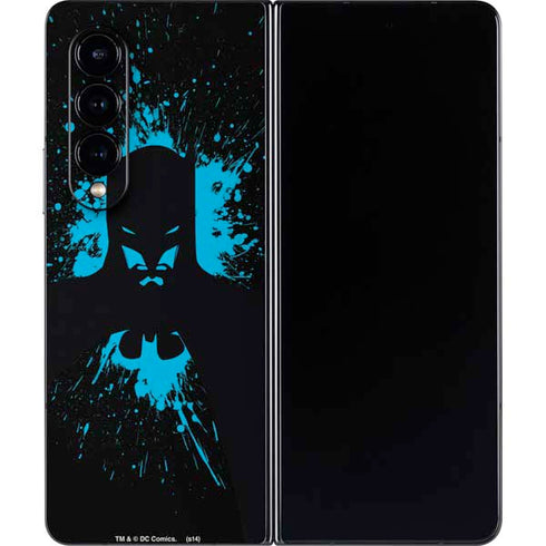 DC Comics Batman Blue Splash character shape Galaxy Z Fold4 5G Skin