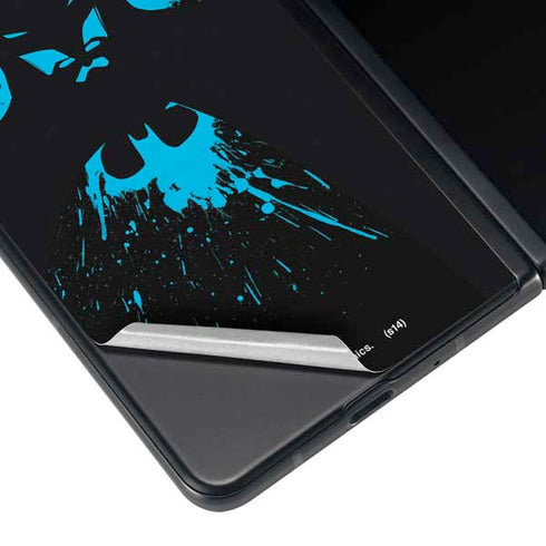 DC Comics Batman Blue Splash character shape Galaxy Z Fold4 5G Skin