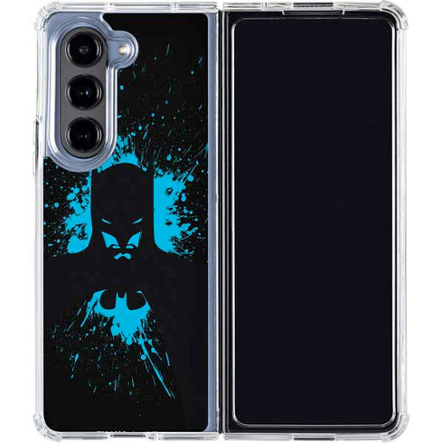 DC Comics Batman Blue Splash character shape Galaxy Z Fold5 5G Clear Case