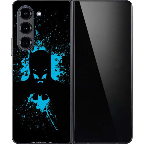 DC Comics Batman Blue Splash character shape Galaxy Z Fold5 5G Skin
