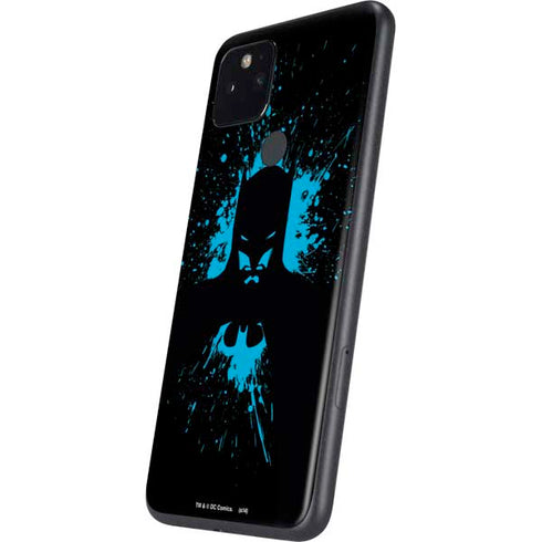 DC Comics Batman Blue Splash character shape Google Pixel 5 Skin