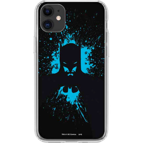 DC Comics Batman Blue Splash character shape iPhone 11 Clear Case