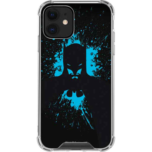DC Comics Batman Blue Splash character shape iPhone 12 Clear Case