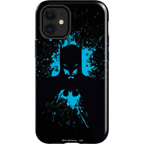 DC Comics Batman Blue Splash character shape iPhone 12 Mini Impact Case