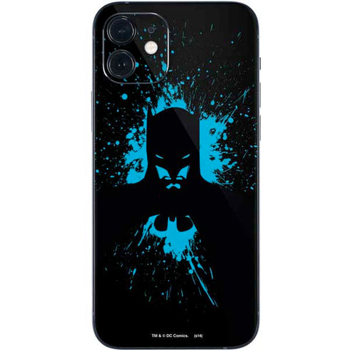 DC Comics Batman Blue Splash character shape iPhone 12 Mini Skin