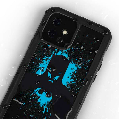 DC Comics Batman Blue Splash character shape iPhone 12 Mini Waterproof Case