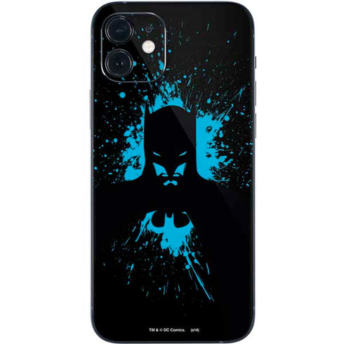 DC Comics Batman Blue Splash character shape iPhone 12 Skin