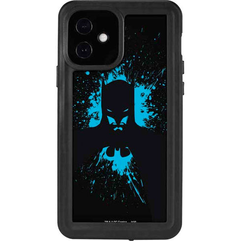 DC Comics Batman Blue Splash character shape iPhone 12 Waterproof Case