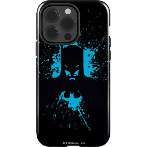 DC Comics Batman Blue Splash character shape iPhone 13 Pro Impact Case