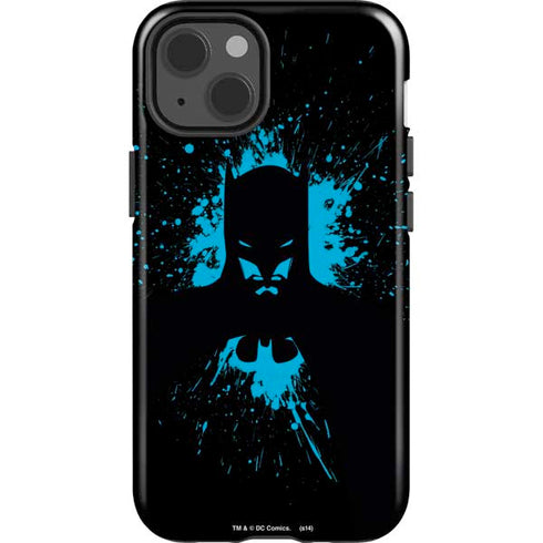 DC Comics Batman Blue Splash character shape iPhone 15 Impact Case