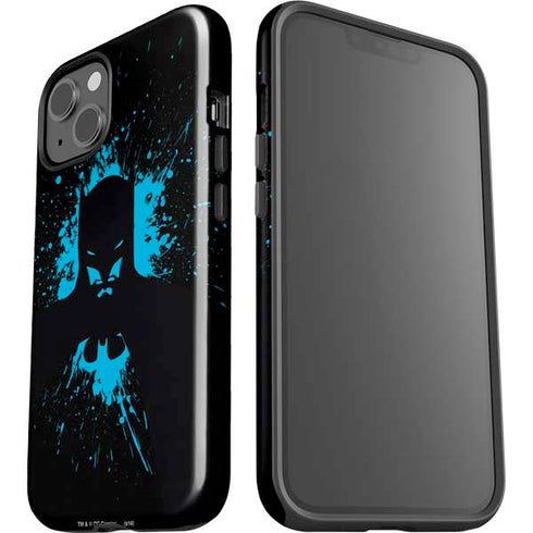 DC Comics Batman Blue Splash character shape iPhone 15 Impact Case