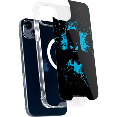 DC Comics Batman Blue Splash character shape iPhone 15 Plus MagSafe Case